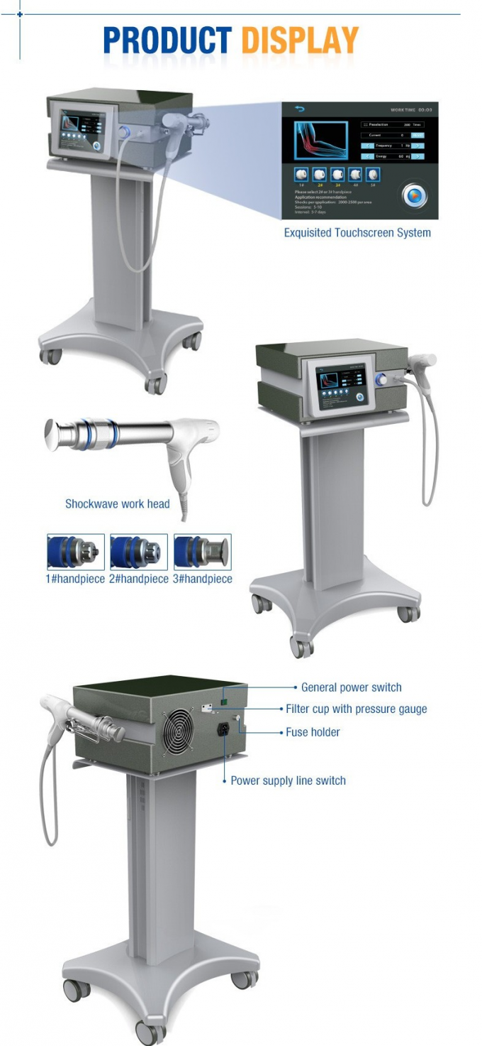 21hz φορητός κατασκευαστής μηχανών θεραπείας κρουστικών κυμάτων ESWT Extracorporeal